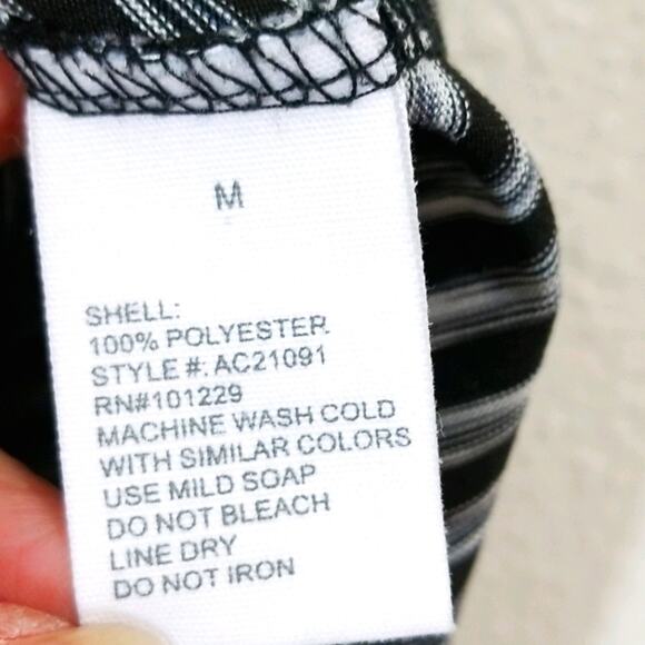 NWOT Athletic Collection space dye stripe top M - Picture 8 of 8